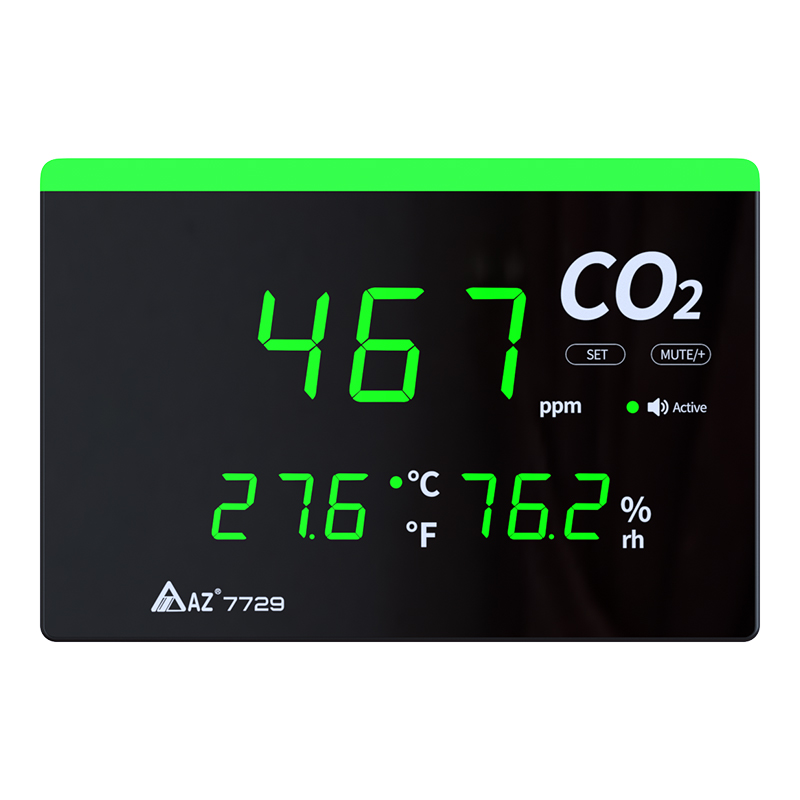 AZ壁挂/桌面二氧化碳检测仪报警器CO2测试仪温湿度检测室内养殖用